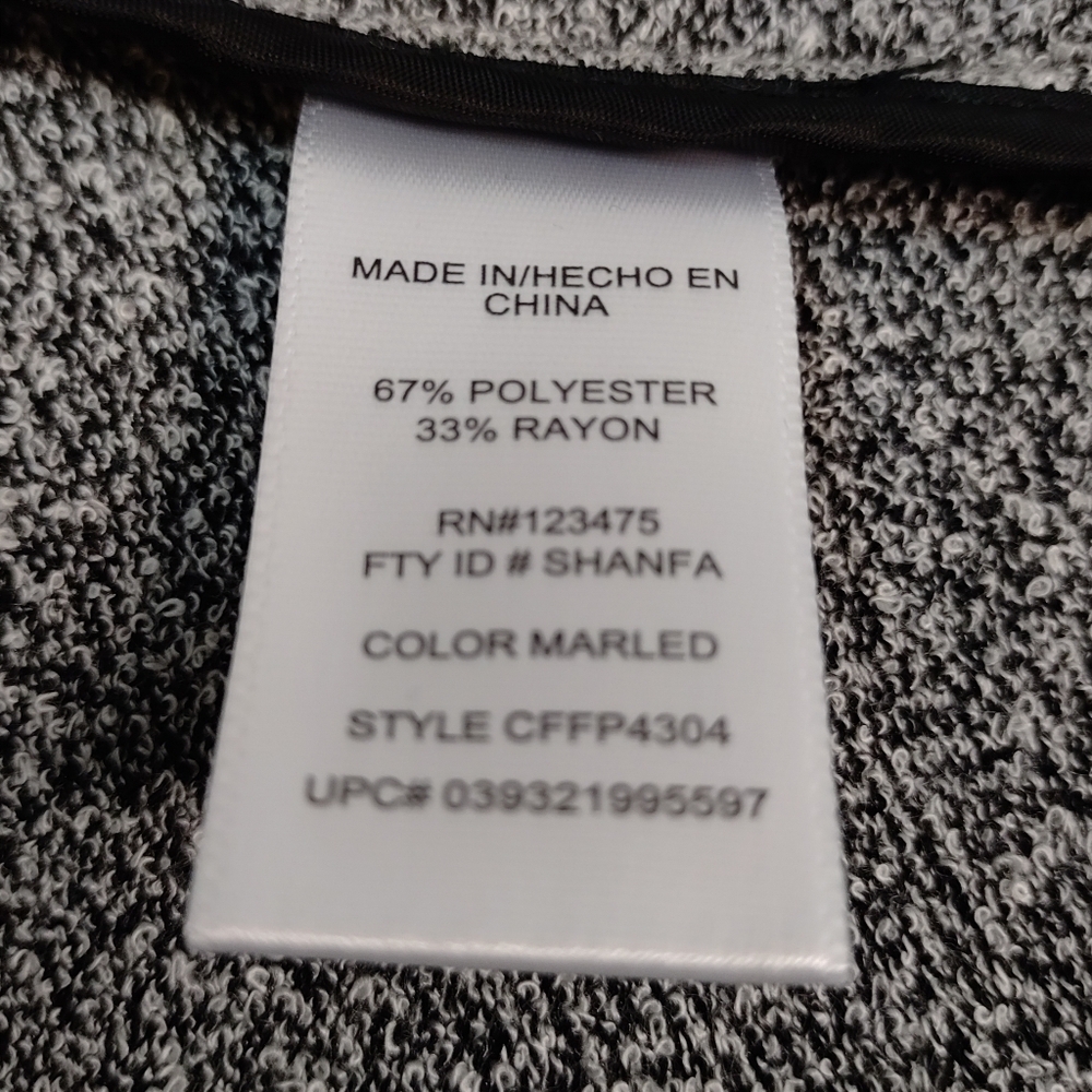 CATHERINE MALANDRINO Women's Gray Fitted ZIP Up Blazer Jacket Size Large - Picture 8 of 8